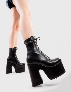 Lamoda Ayla Chunky Plateforme Ankle Boots Noir | 215874LRX