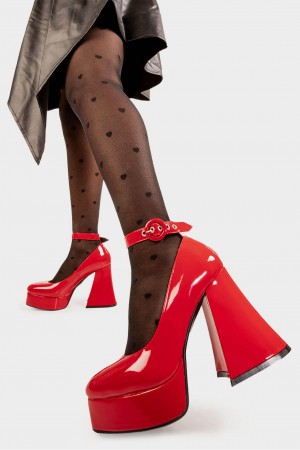 Lamoda Build Me Up Plateforme Heels Rouge | 439628JBI