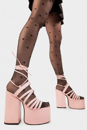 Lamoda Nice Try Plateforme Sandals Rose | 165483JBT