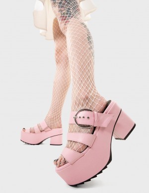 Lamoda Out The Mud Chunky Plateforme Sandals Rose | 294831JEK